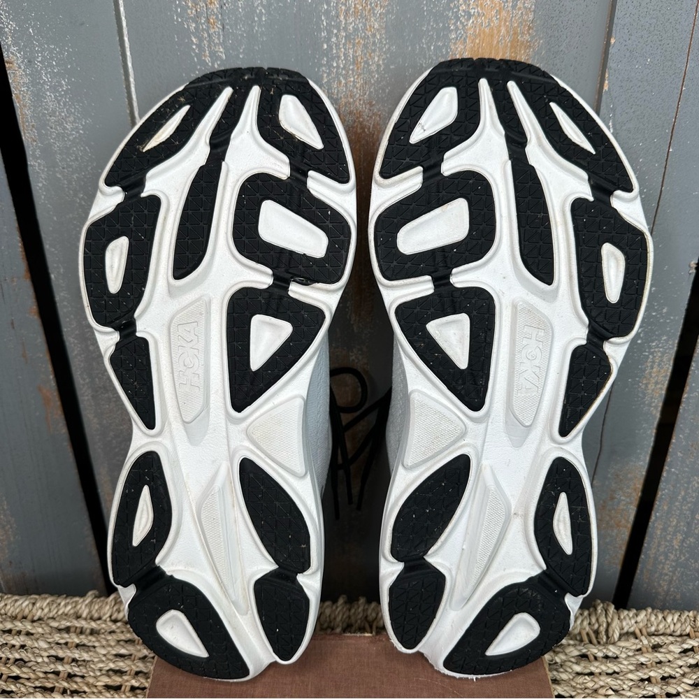 HOKA Men's Bondi 8 Sneakers White Black Sz 11.5 - Picture 11 of 15